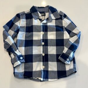 Oshkosh Bgosh Plaid Button Down Shirt Size 3T